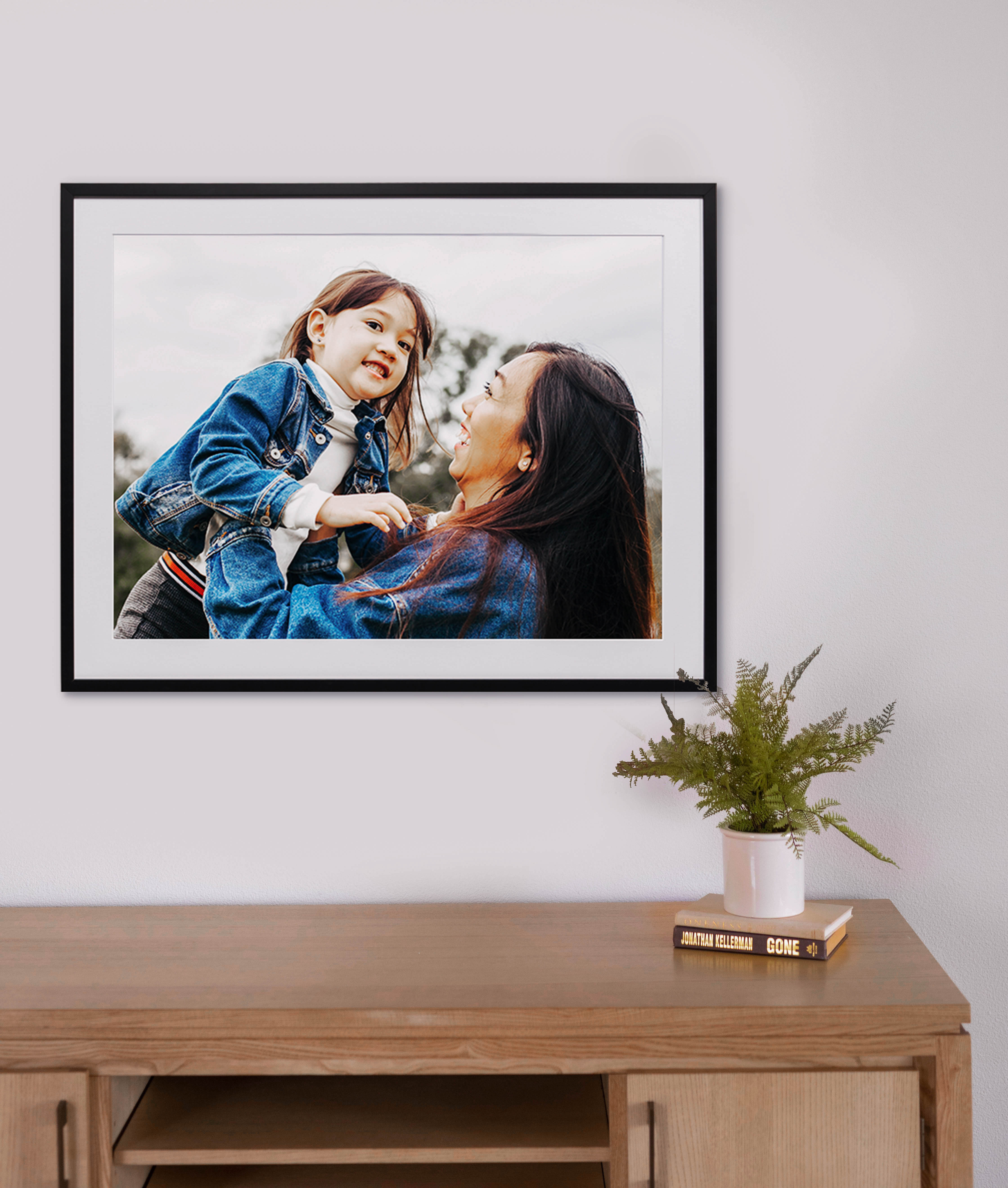 Framed print of mother and daughter