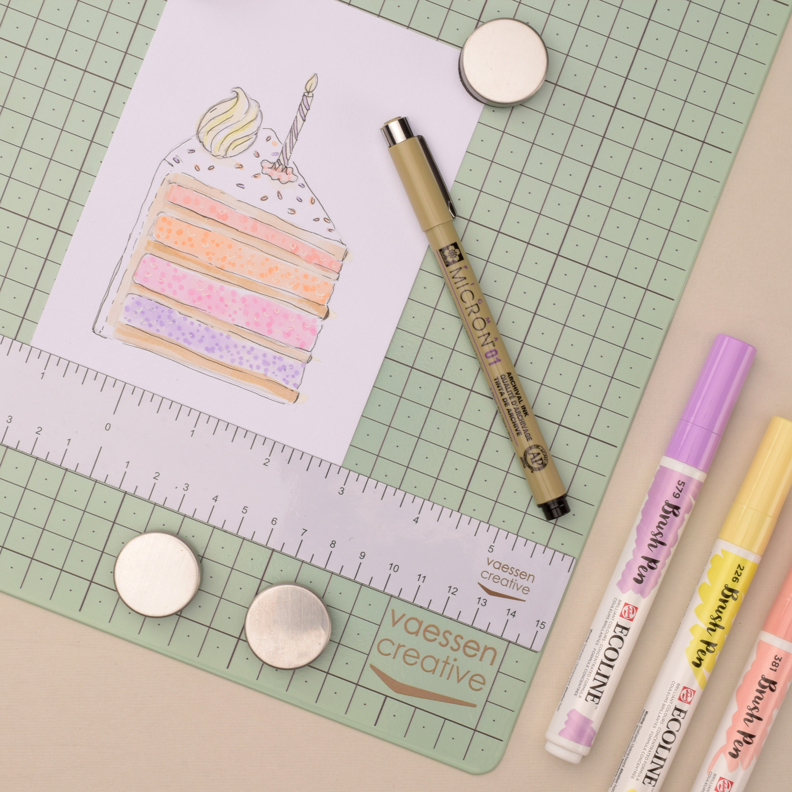 Fustelle Cerchi Vaessen Creative - 8 Forme Da 3 A 11cm, Per Carta E Tessuto - Foto 7