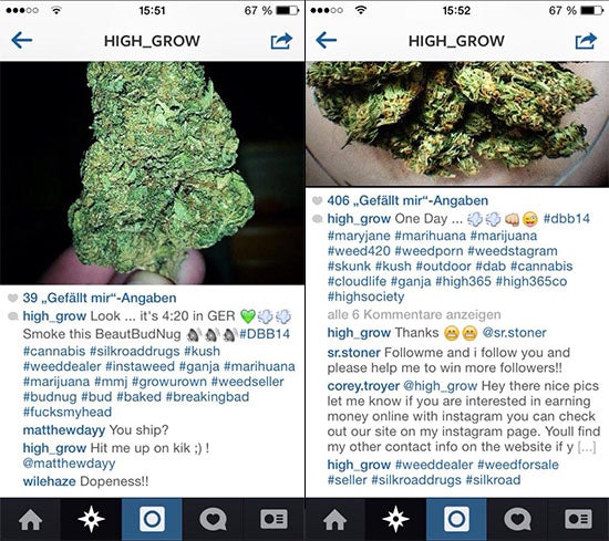 Zwei Bilder von high_grow bei Instagram