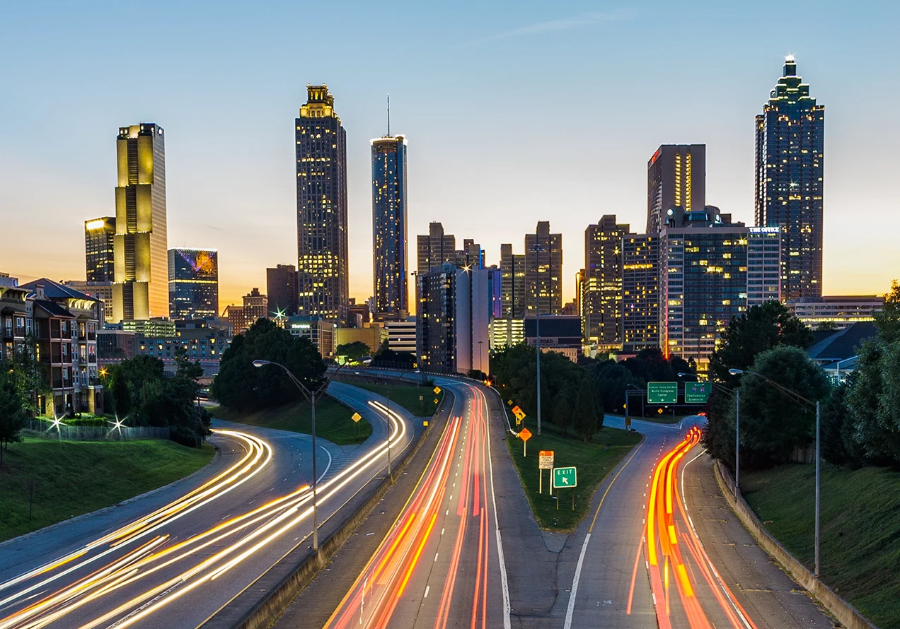 city traffic at night