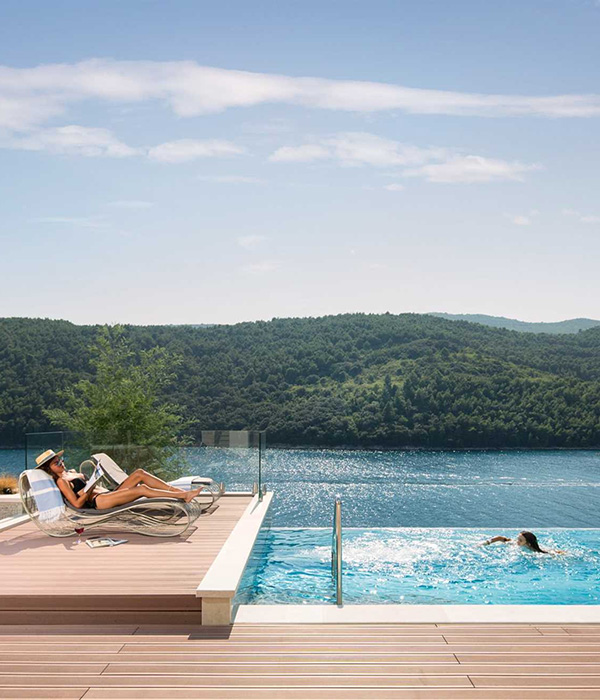 Croatia villa holiday pool with a view