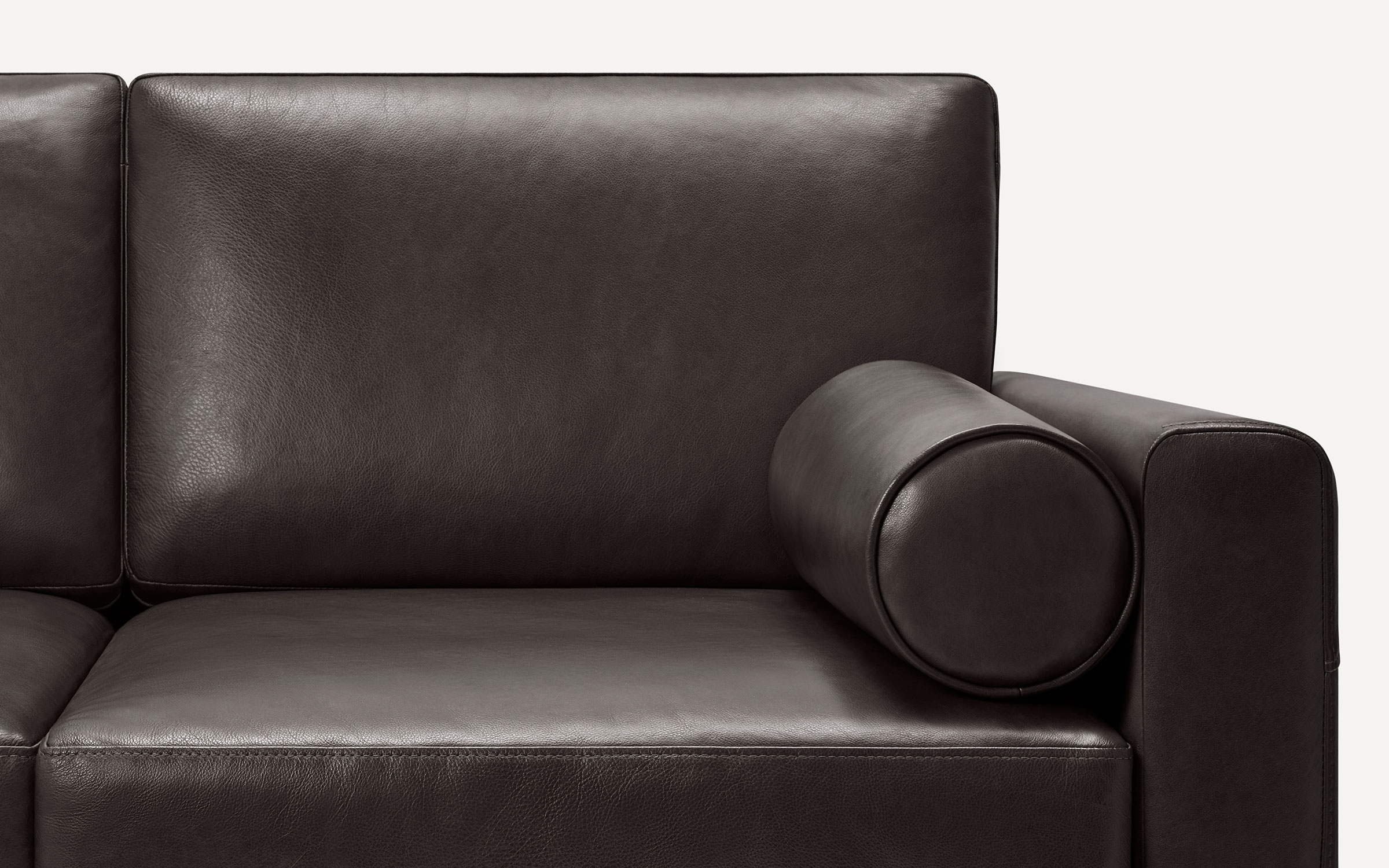 Nomad Leather Bolster Pillow (Set of Two) Burrow