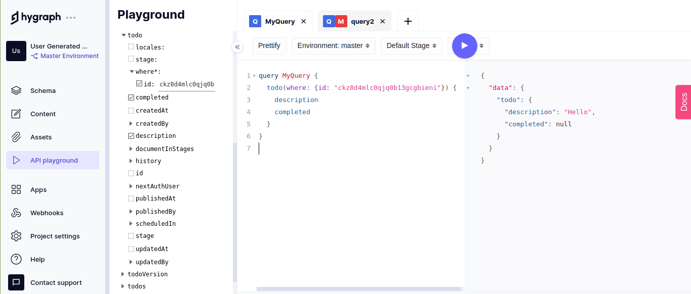 graphql playground