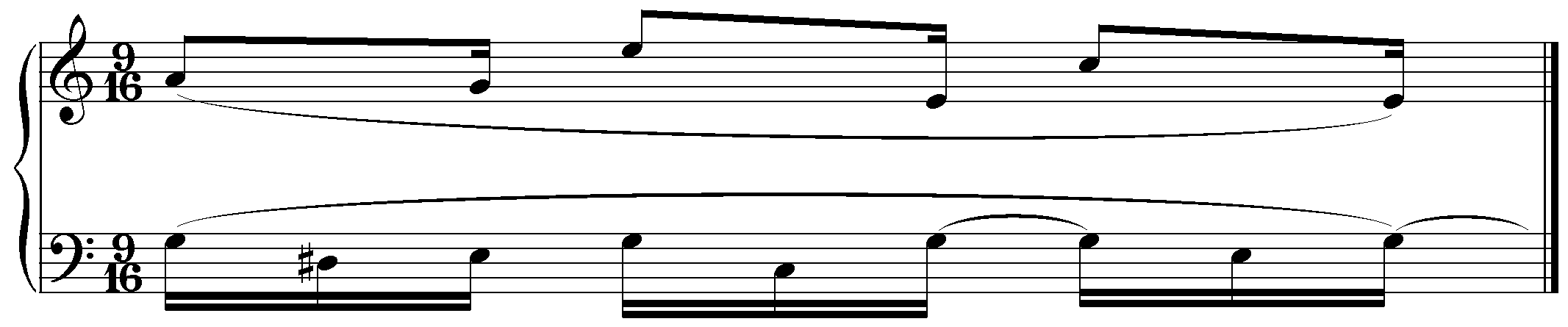 Example 2: Arietta, m. 19 (variation 1)