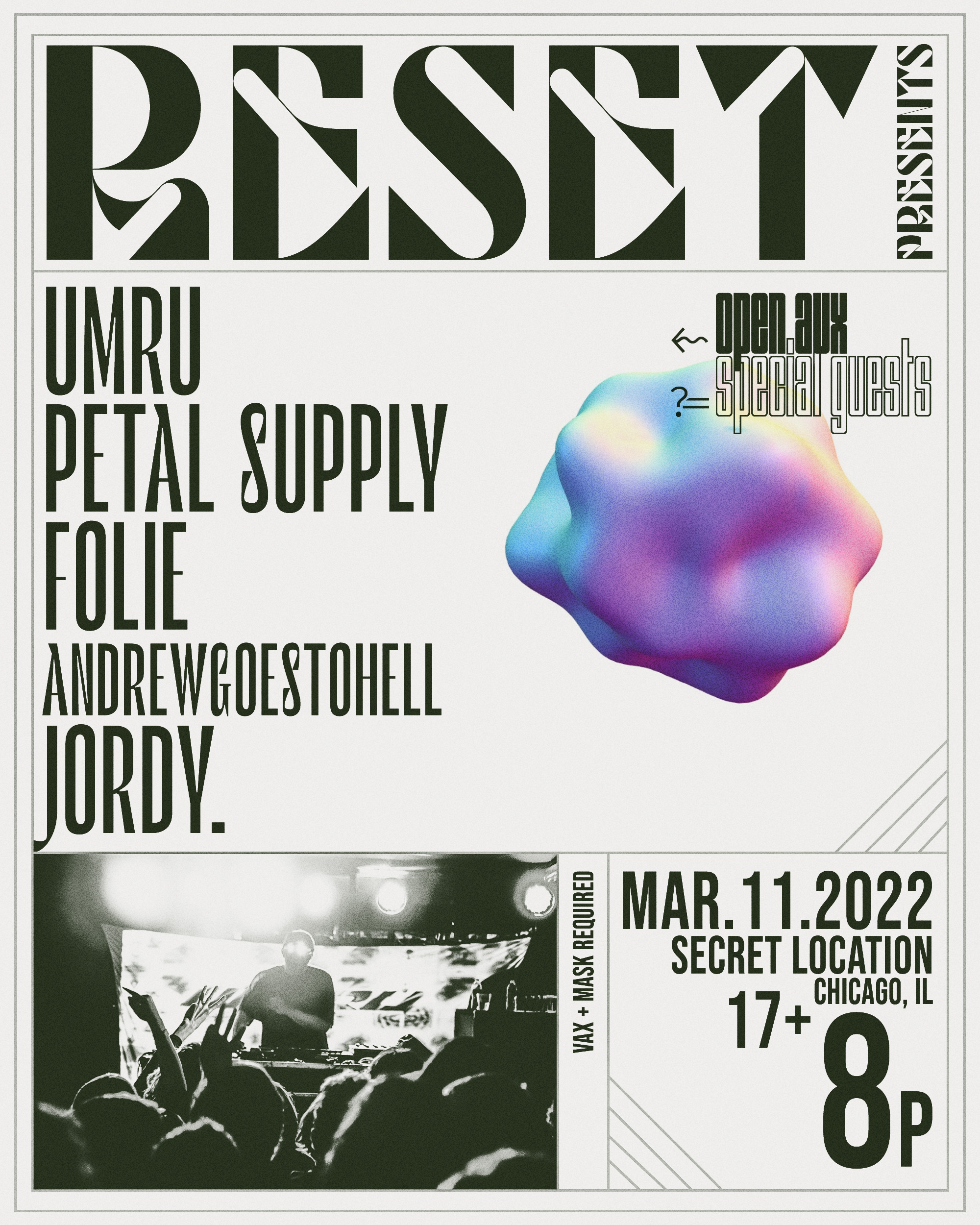 umru, petal supply, + friends flyer