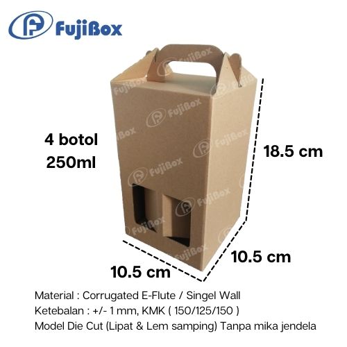 FUJIBOX DUS KARTON | DUS BOTOL 250 ML ISI 4 | DUS MINUMAN