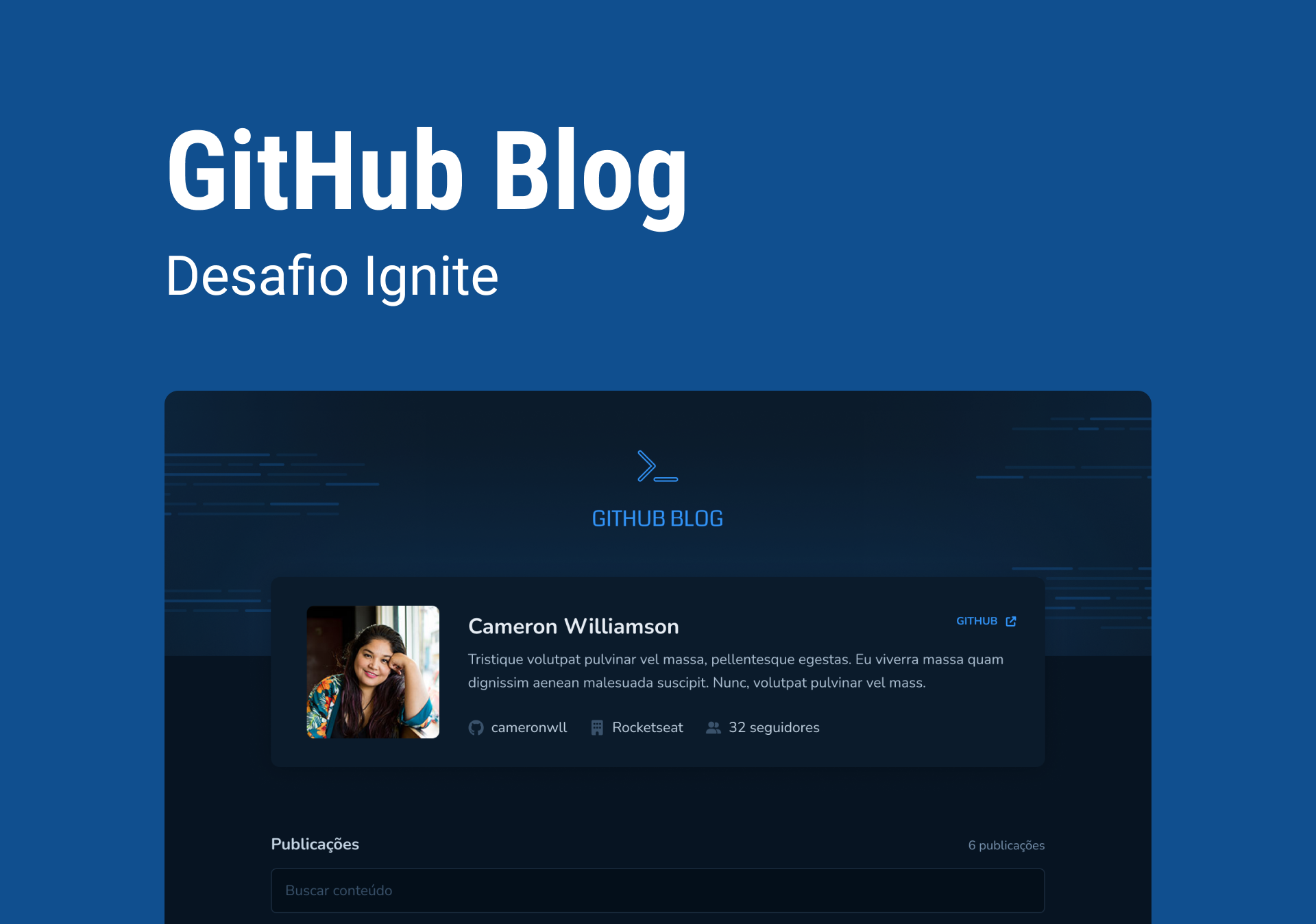 Thumbnail do projeto GitHub Blog