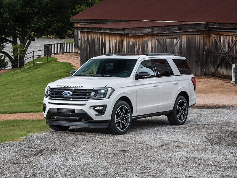2019 Ford Expedition Stealth Edition front three quarter hero ・  Photo by Ford 