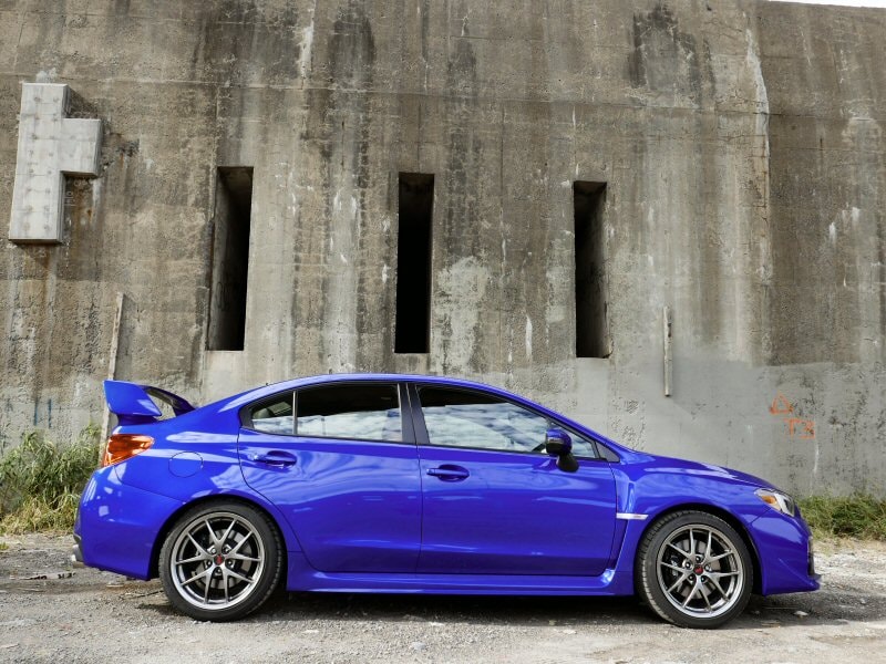 2016 Subaru WRX STI side profile silhouette 