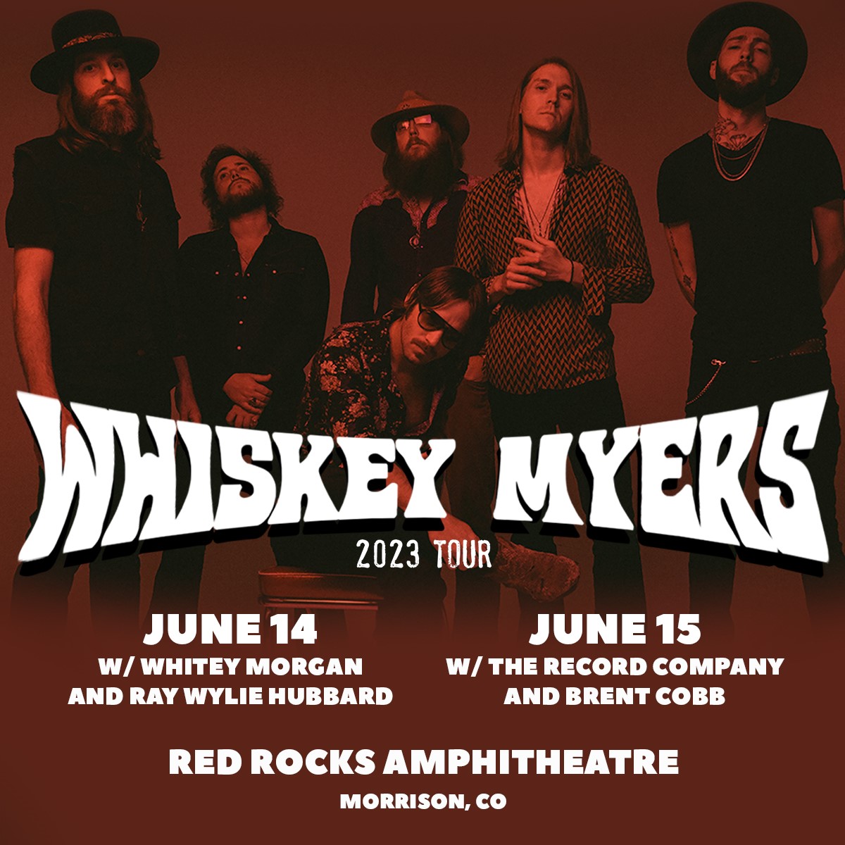 Whiskey Myers Shuttle To Red Rocks June 15, 2023 CID Colorado