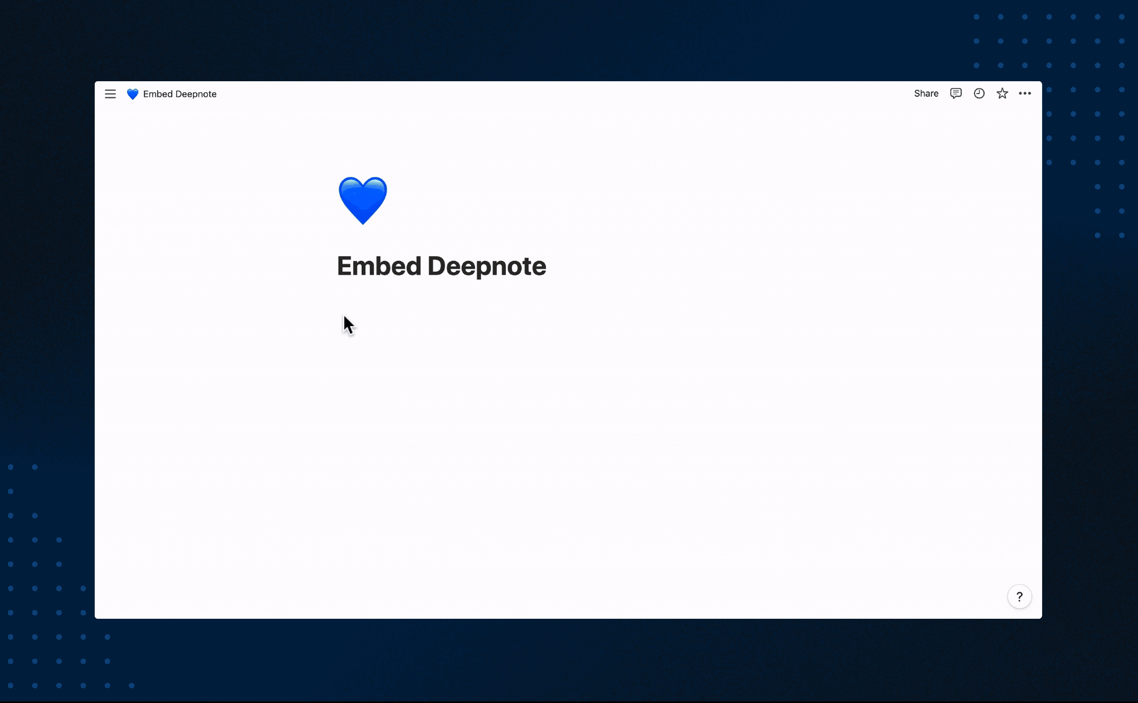 Embedding Deepnote blocks into a Notion page