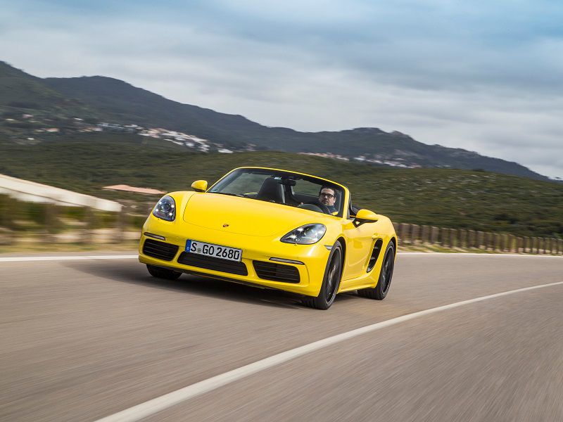 2019 Porsche 718 Boxster Yellow Front Three Quarter ・  Photo by Porsche 