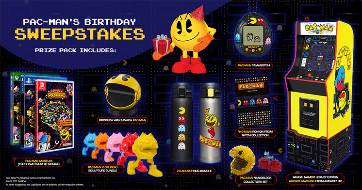 Sweepstakes Prize Pack for PAC-MAN's 42nd Birthday.