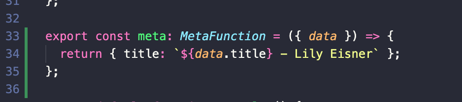 Using data from the loader function in the meta tags