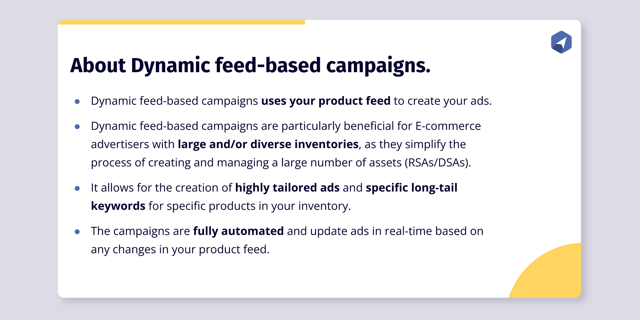 About Dynamic feed-based campaigns