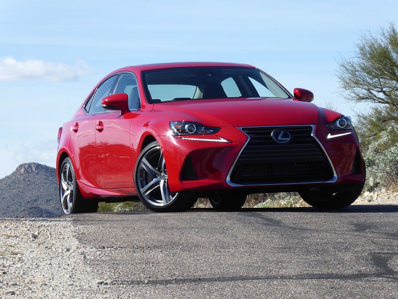 2019 Lexus IS 300 Red Front Three Quarter RS ・  Photo by Ron Sessions