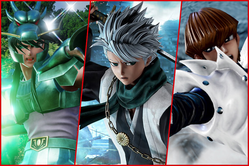 Shiryu de Dragão (Cavaleiros do Zodíaco), Toshiro Hitsugaya (Bleach) e Seto Kaiba (Yu-Gi-Oh!)