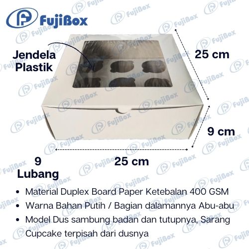 FUJIBOX DUS CUP CAKE | CC L9 25 X 25 X 9 | KOTAK CUP CAKE