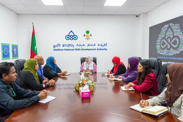 Ministry of Agriculture and Animal Welfare officials met with the Maldives National Skills Development Authority (MNSDA).