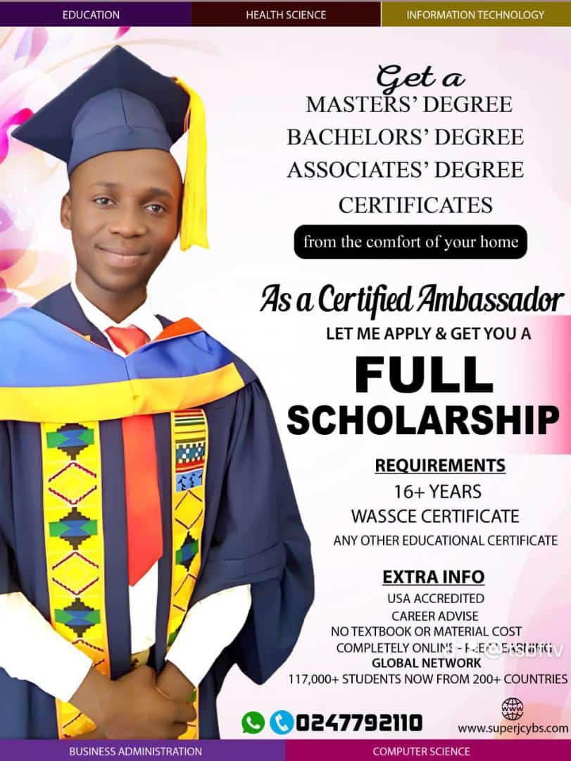 Get a Bachelor's DEGREE or Master's Degree online with scholarship