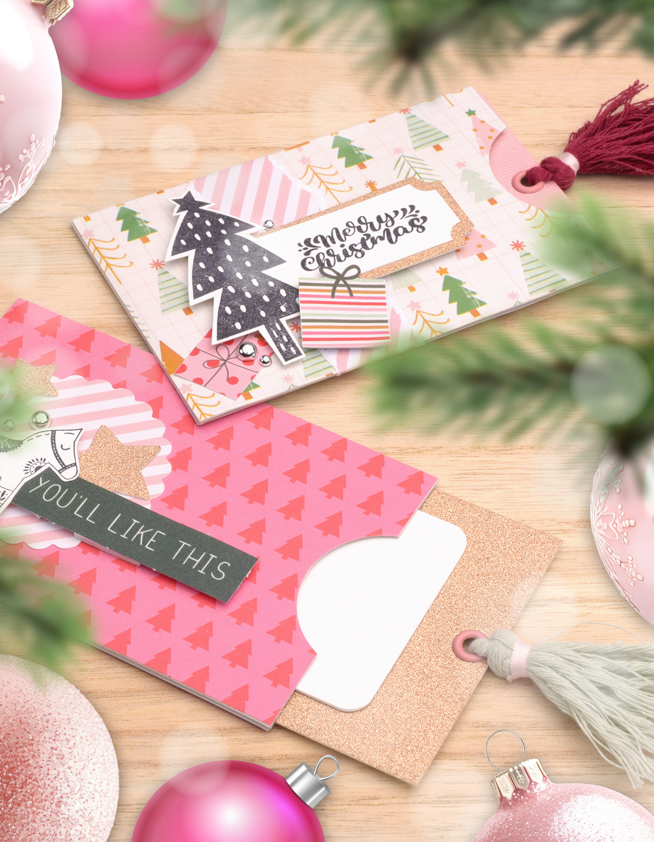 Kerst DIY Cadeaukaarthoesje Maken - Thumbnail