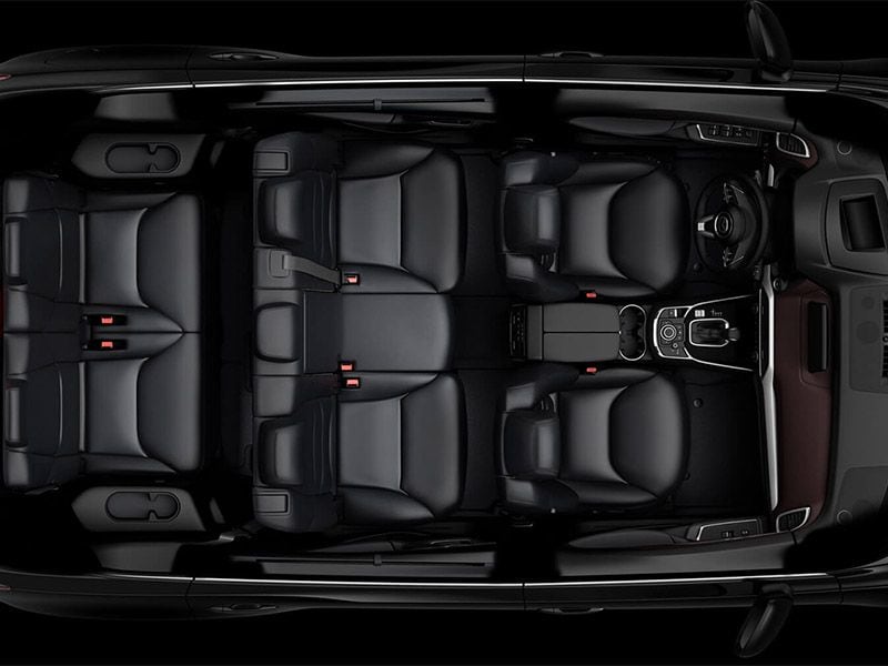 2017 Mazda CX 9 interior 3 row aerial view 