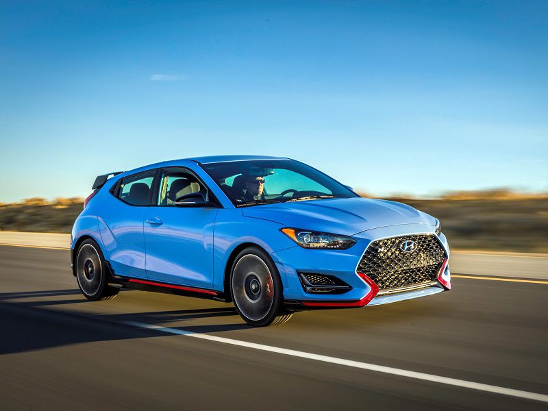 2019 Hyundai Veloster N Blue Driving ・  Photo by Hyundai 