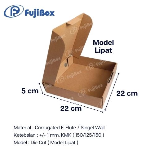 FUJIBOX DUS KARTON | CORRUGATED 22 x 22 x 5 | DUS KOTAK PIZZA