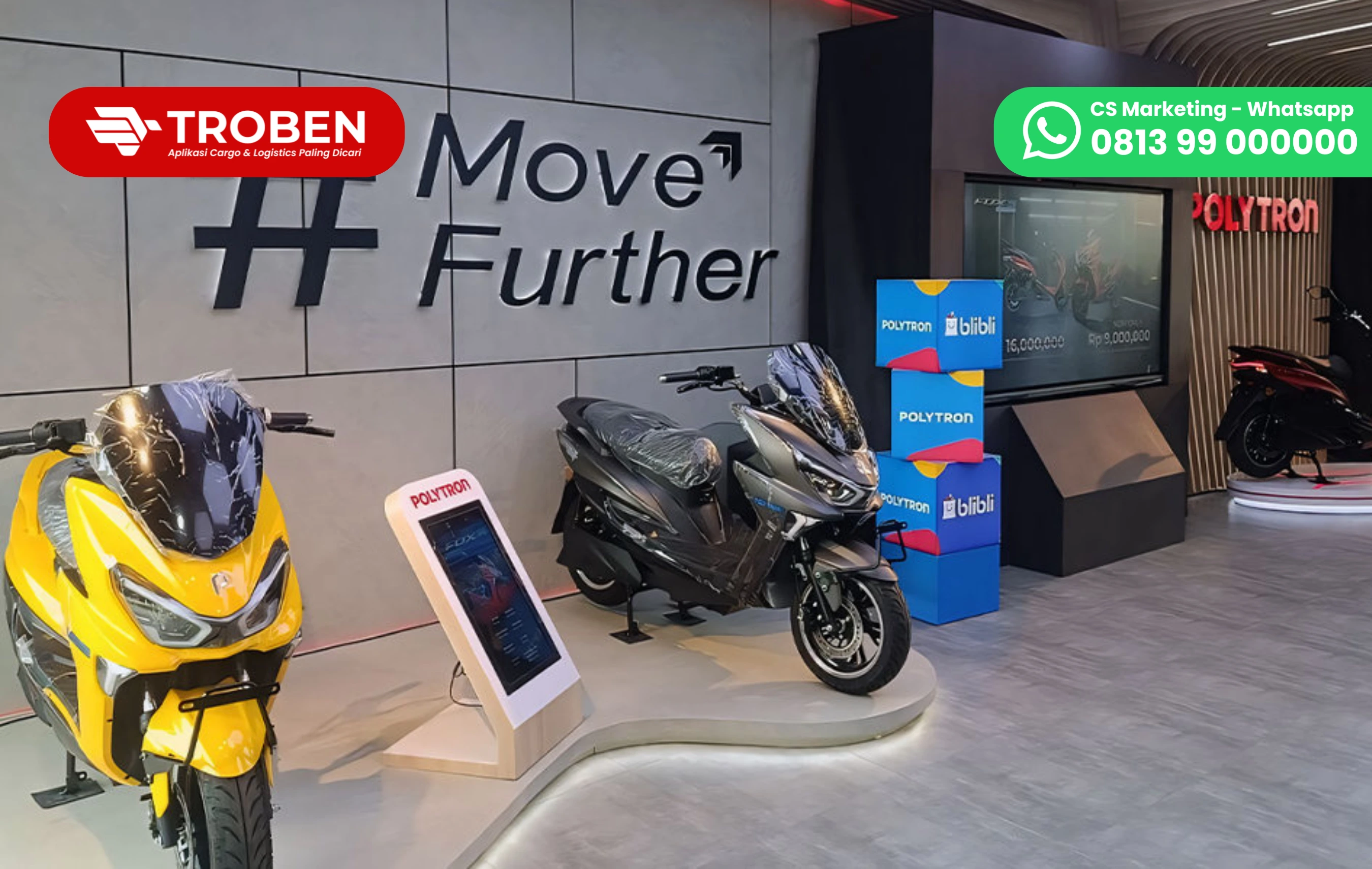 Praktis dan Untung! Datang ke Dealer Motor Listrik Polytron, Pengirimannya dengan Troben!