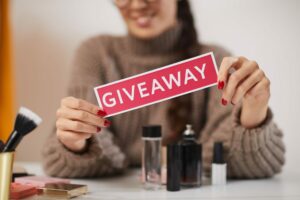 Salon professional running Social media giveaway contest