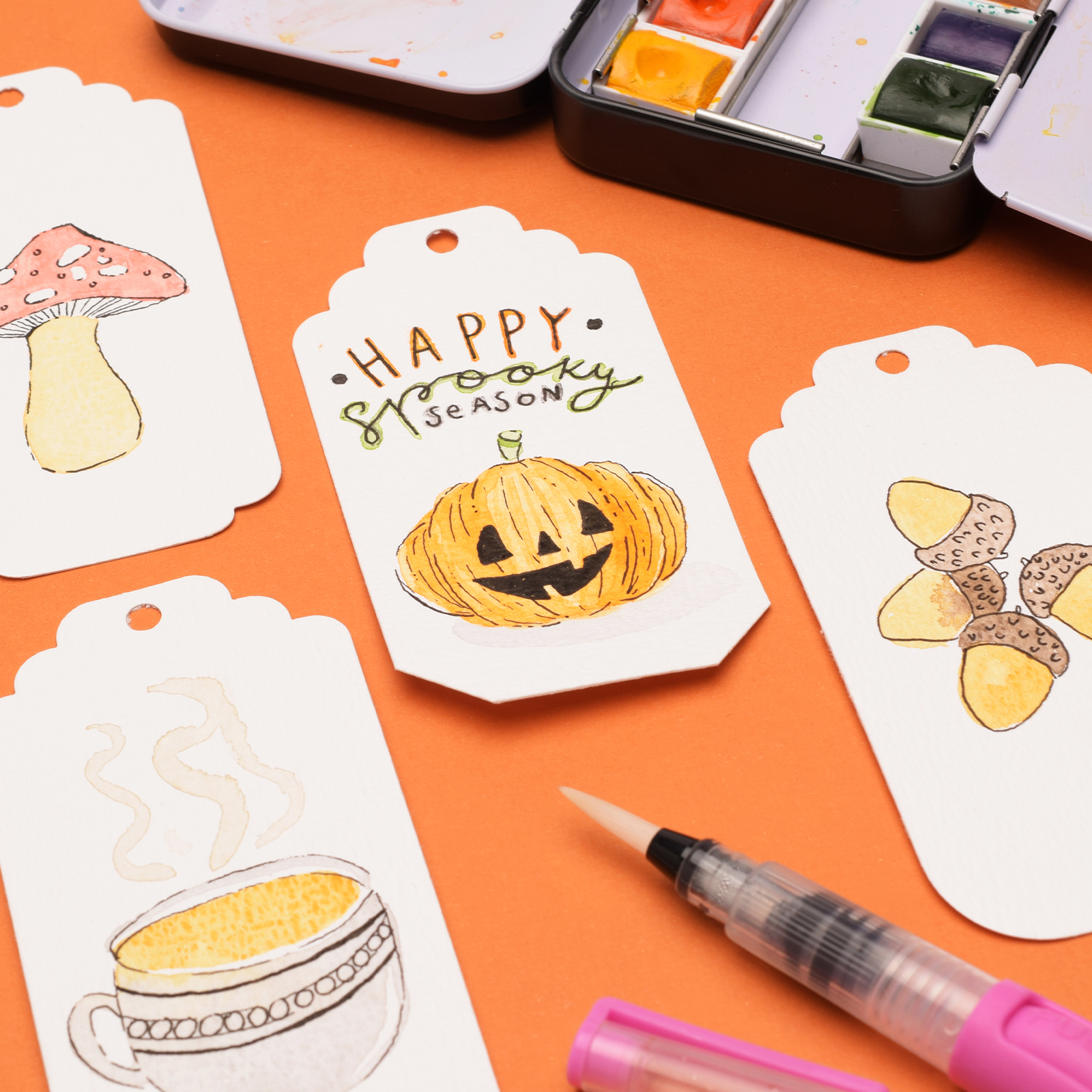 Celebrate the season with handcrafted watercolor labels