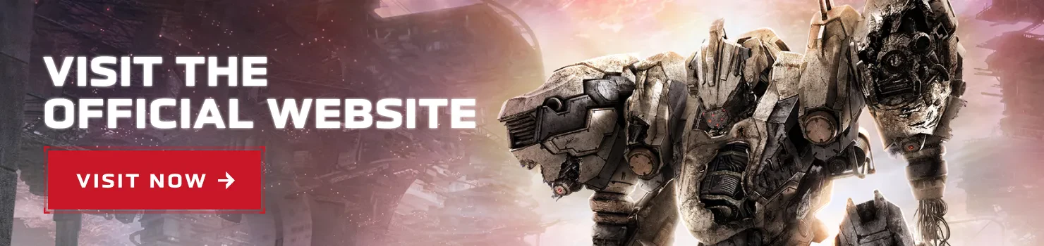 Banner image that links to the Official Armored Core 6 Website.