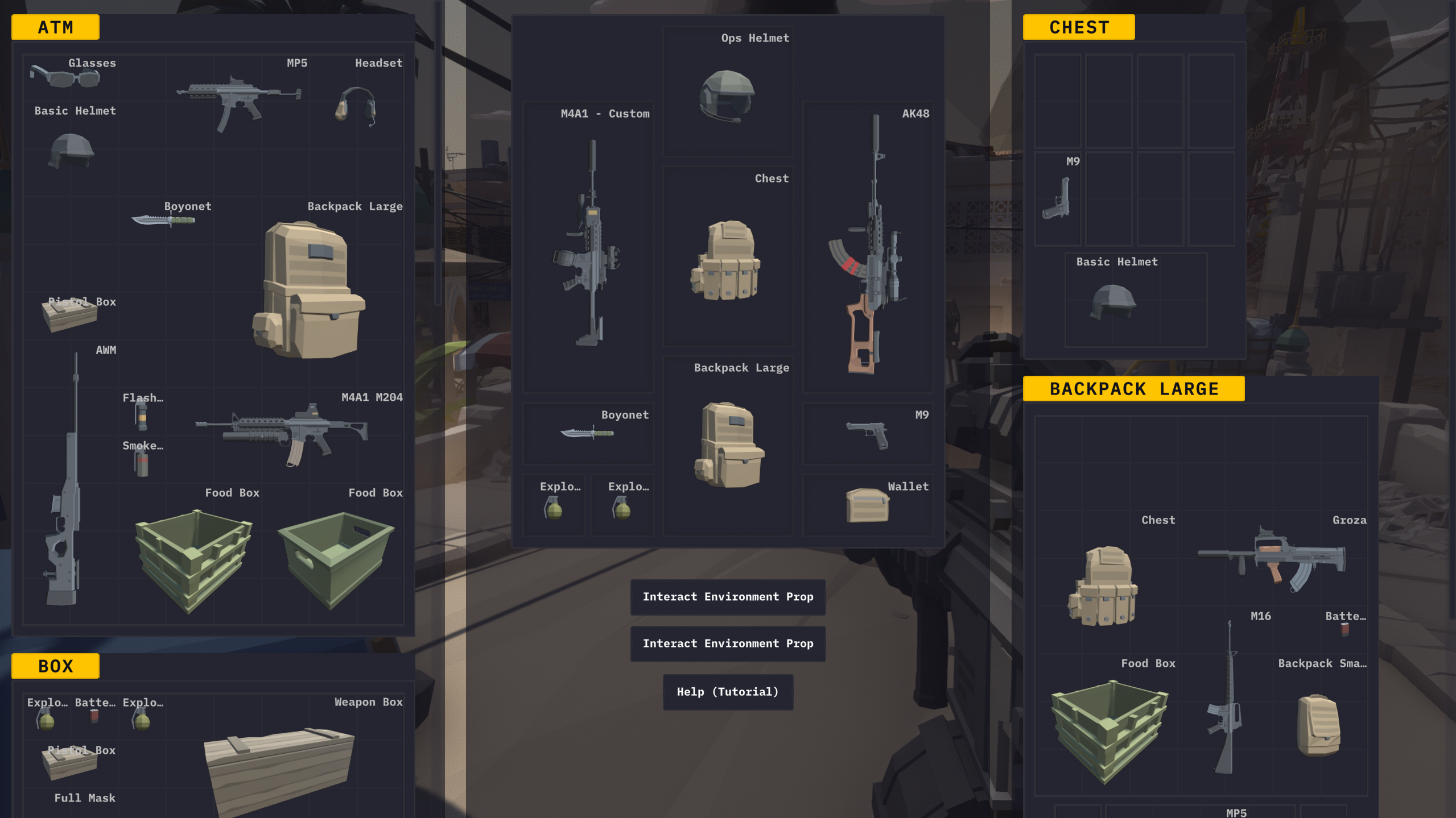 Inventory with Items