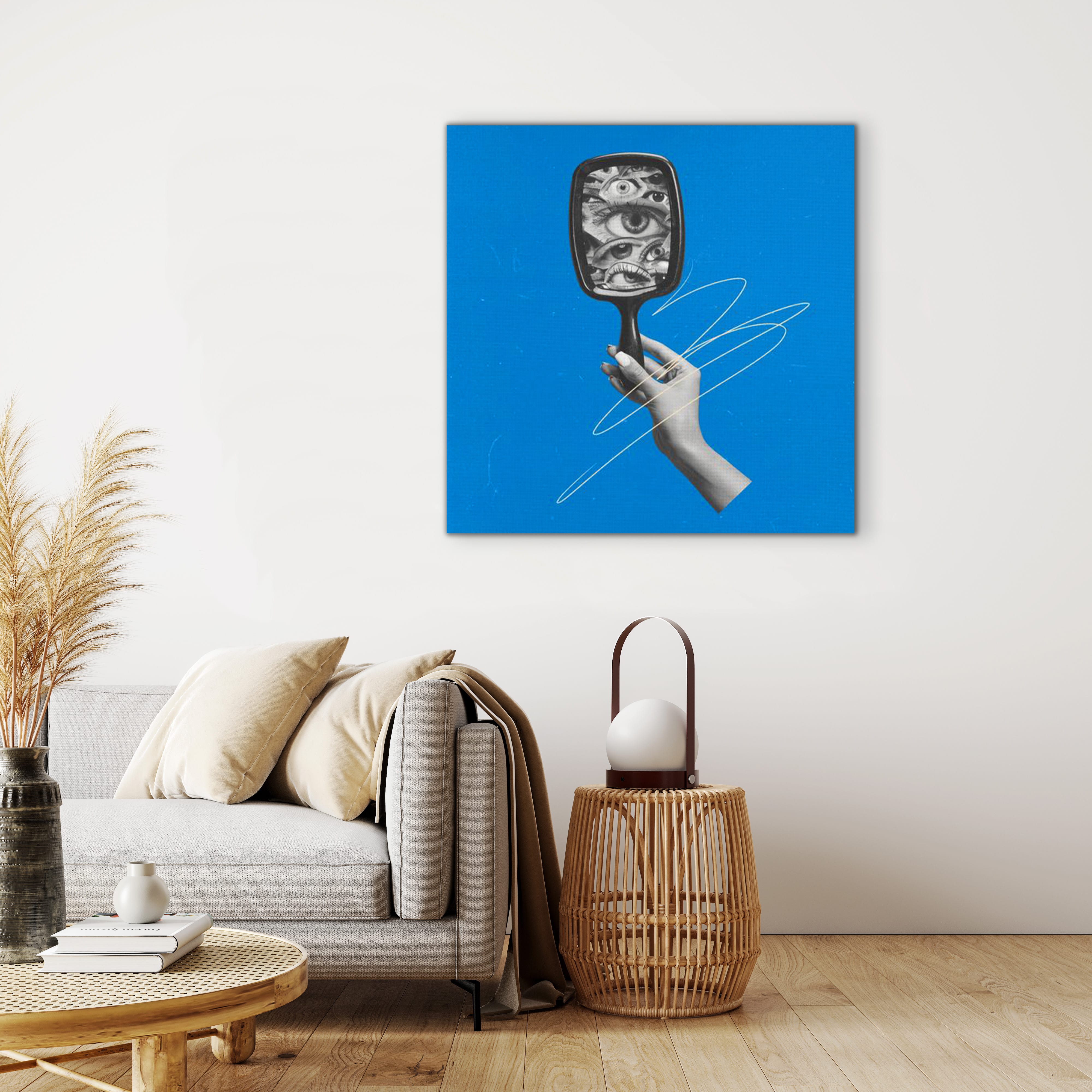 Modern art painting on canvas print in living room