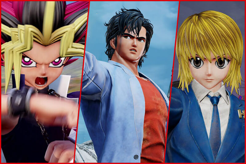 Yugi Muto (Yu-Gi-Oh!), Ryo Saeba (City Hunter) e Kurapika (Hunter x Hunter) 