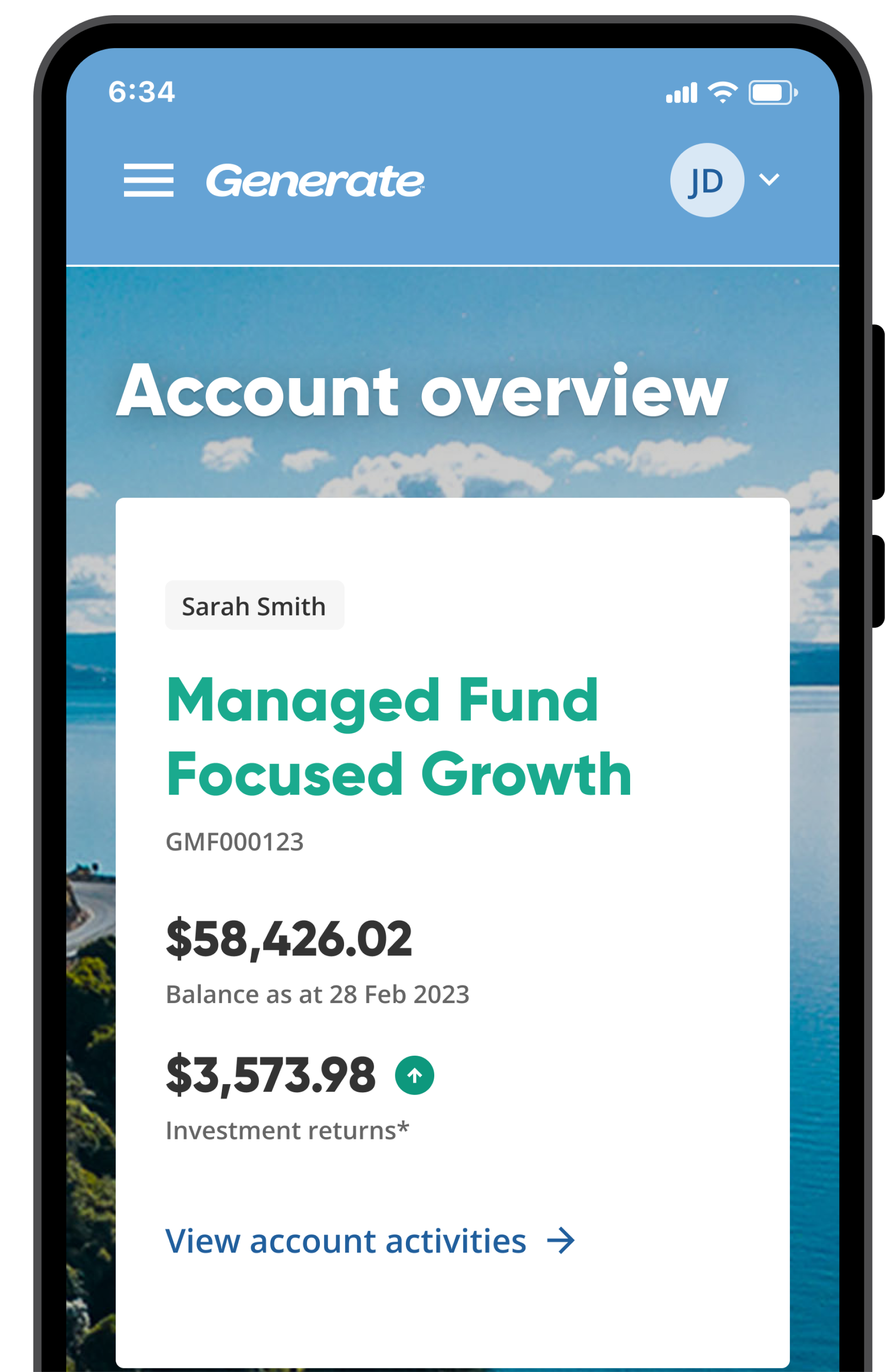 App Launch - MF Account Overview