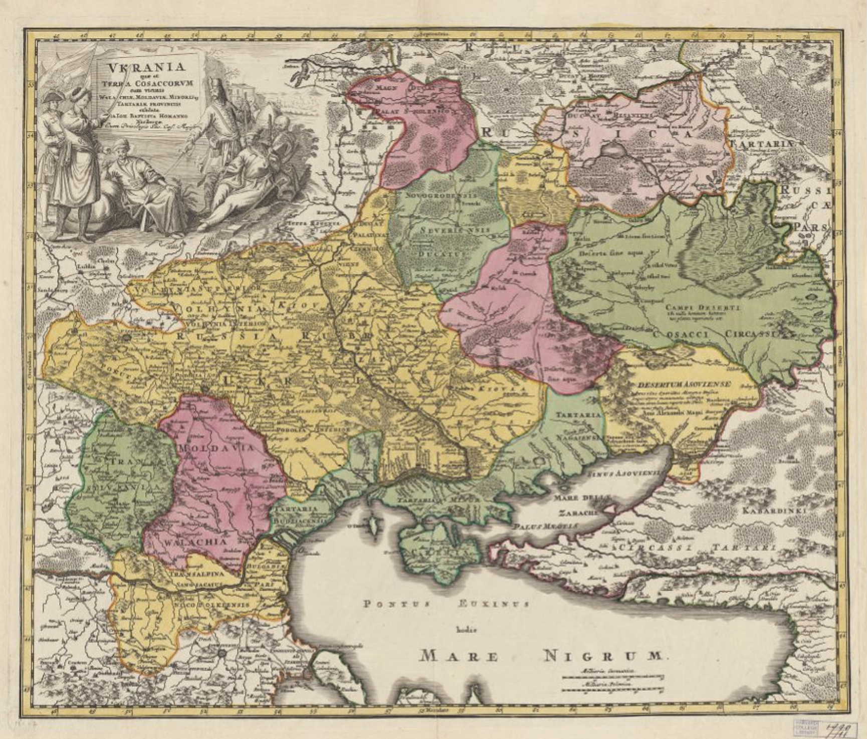 Ukraine, Cossacks, Walachia, Moldavia, Tartaria. 1735