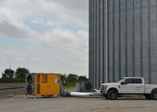 Grain cooling unit for cooling wheat, corn, natural rice 