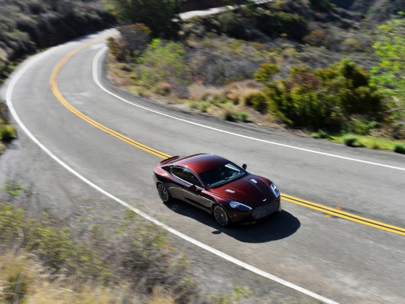 2017 Aston Martin Rapide S front over head ・  Photo by Aston Martin