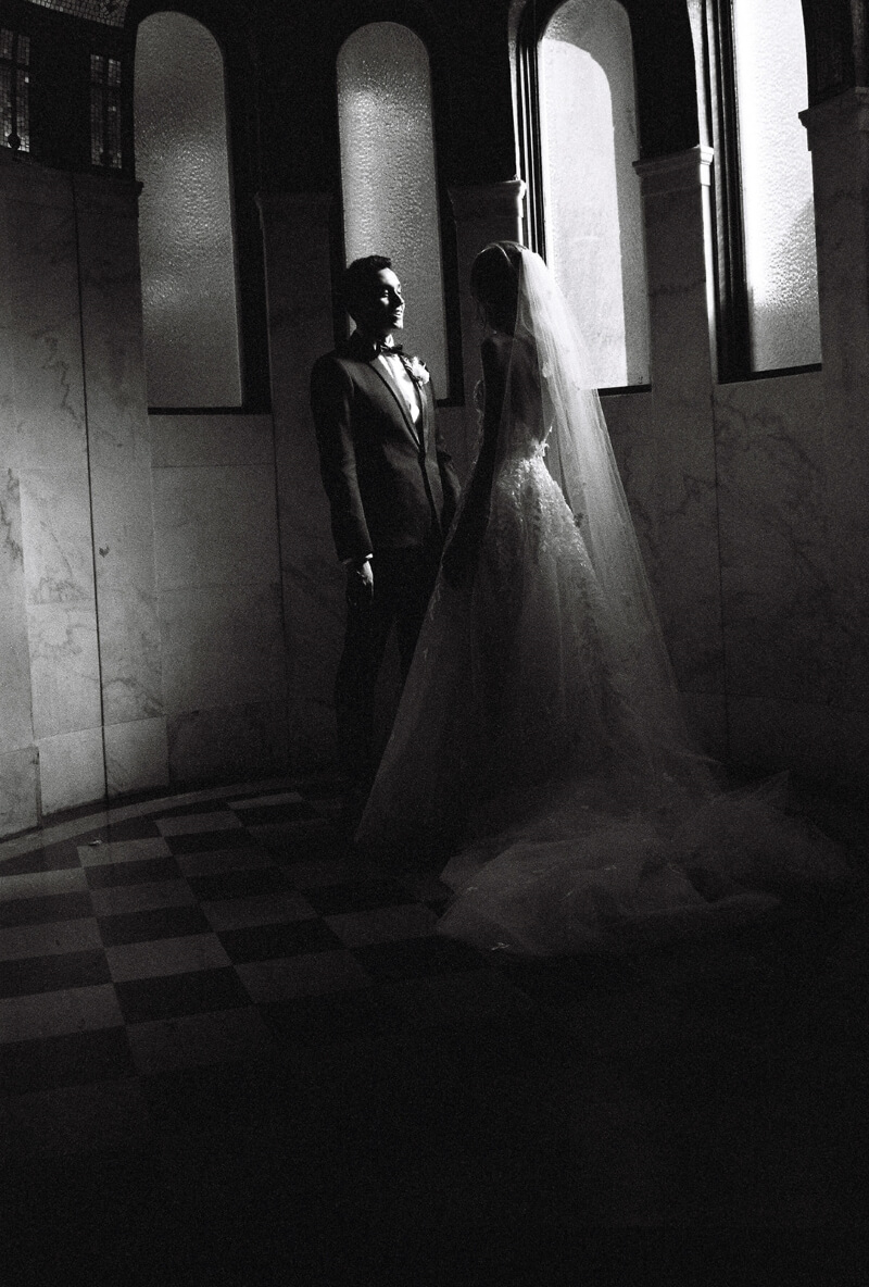 bride groom under dome