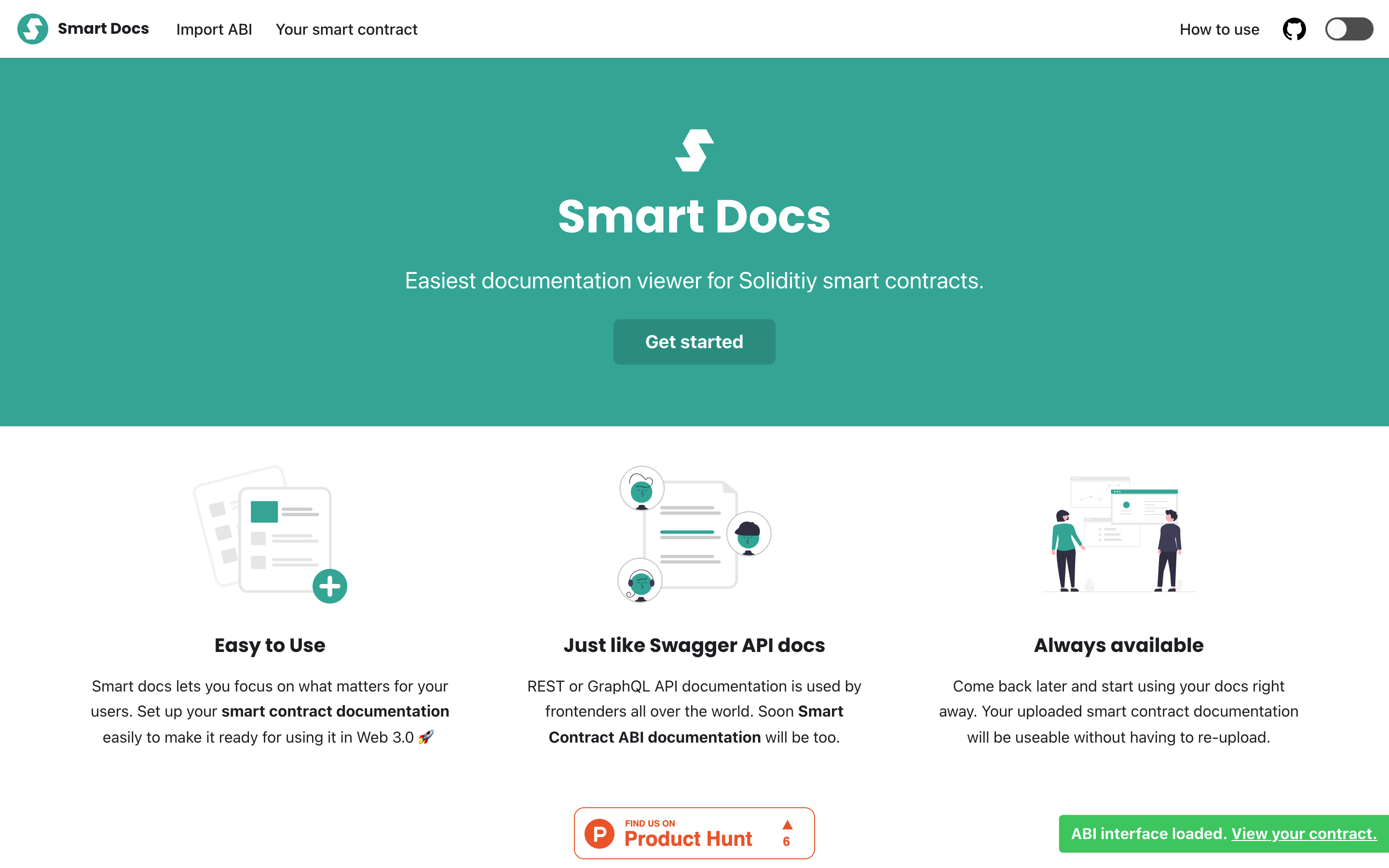 Smart Docs homepage design