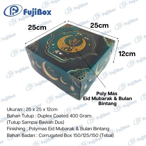 FUJIBOX LEBARAN | LEBARAN 25 x 25 x 12 | DUS BOLU CHIFFON