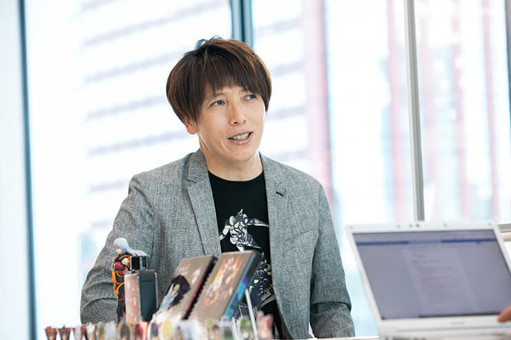 Kenji Anabuki at the office.