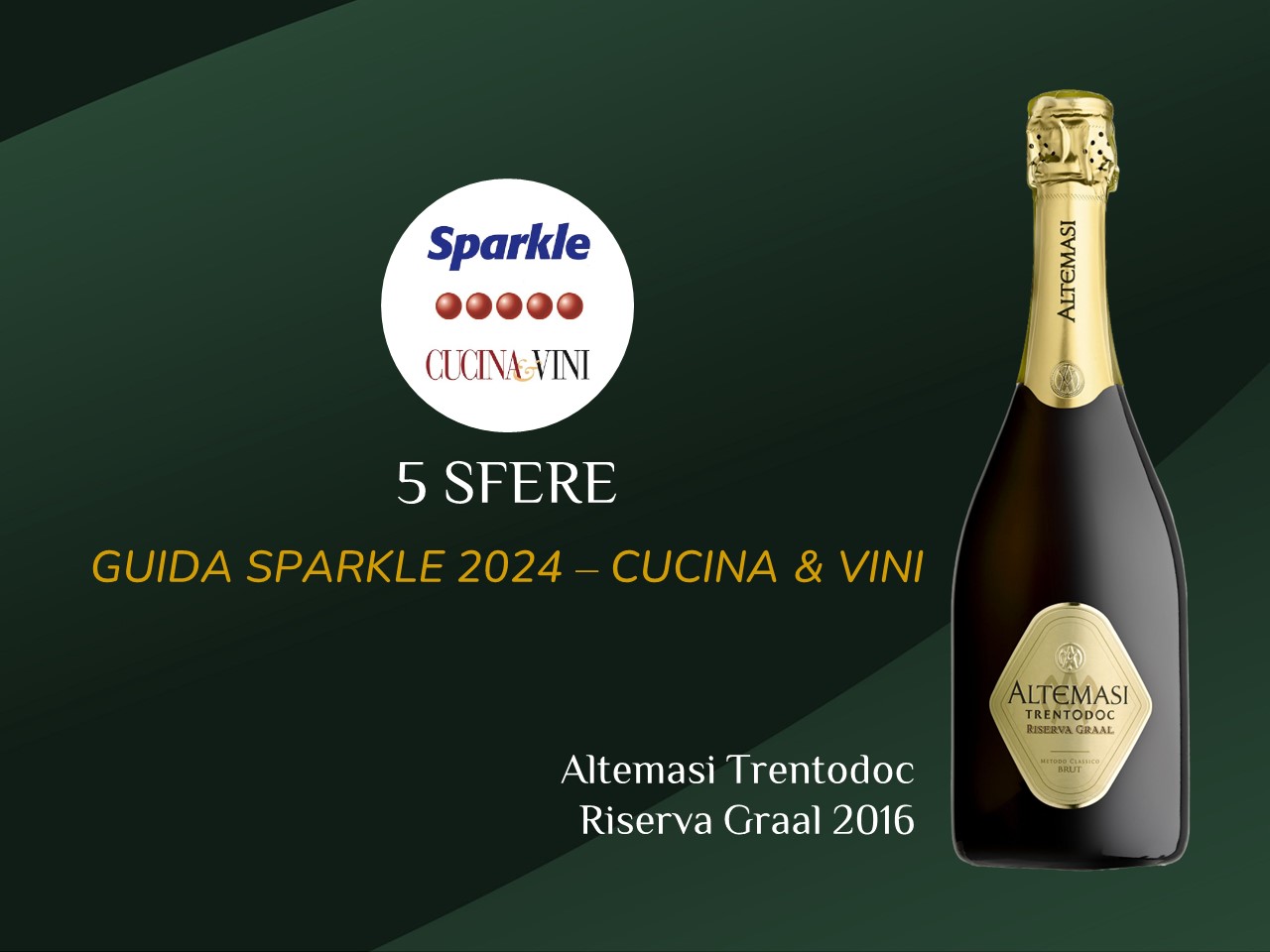Guida Sparkle 2024: Cinque Sfere ad Altemasi Riserva Graal 2016 