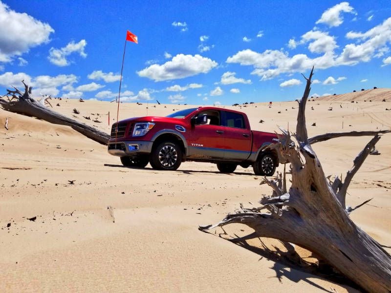 2017 Nissan Titan PRO 4X off road sand dunes hero ・  Photo by Chad Kirchner