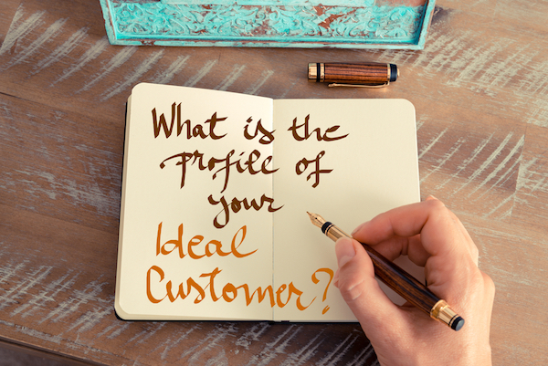 handwritten note profile of ideal customer for market research small business