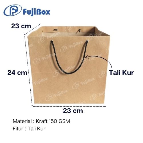 FUJIBOX KRAFT | PAPER BAG 23 x 23 x 24 | TAS KRAFT