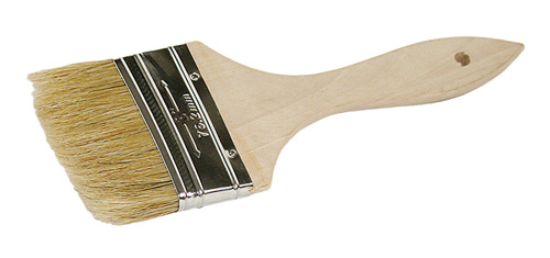 Flat White Bristle Cement Brush - 3"