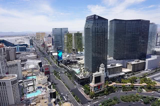 Daylight view of Las Vegas strip