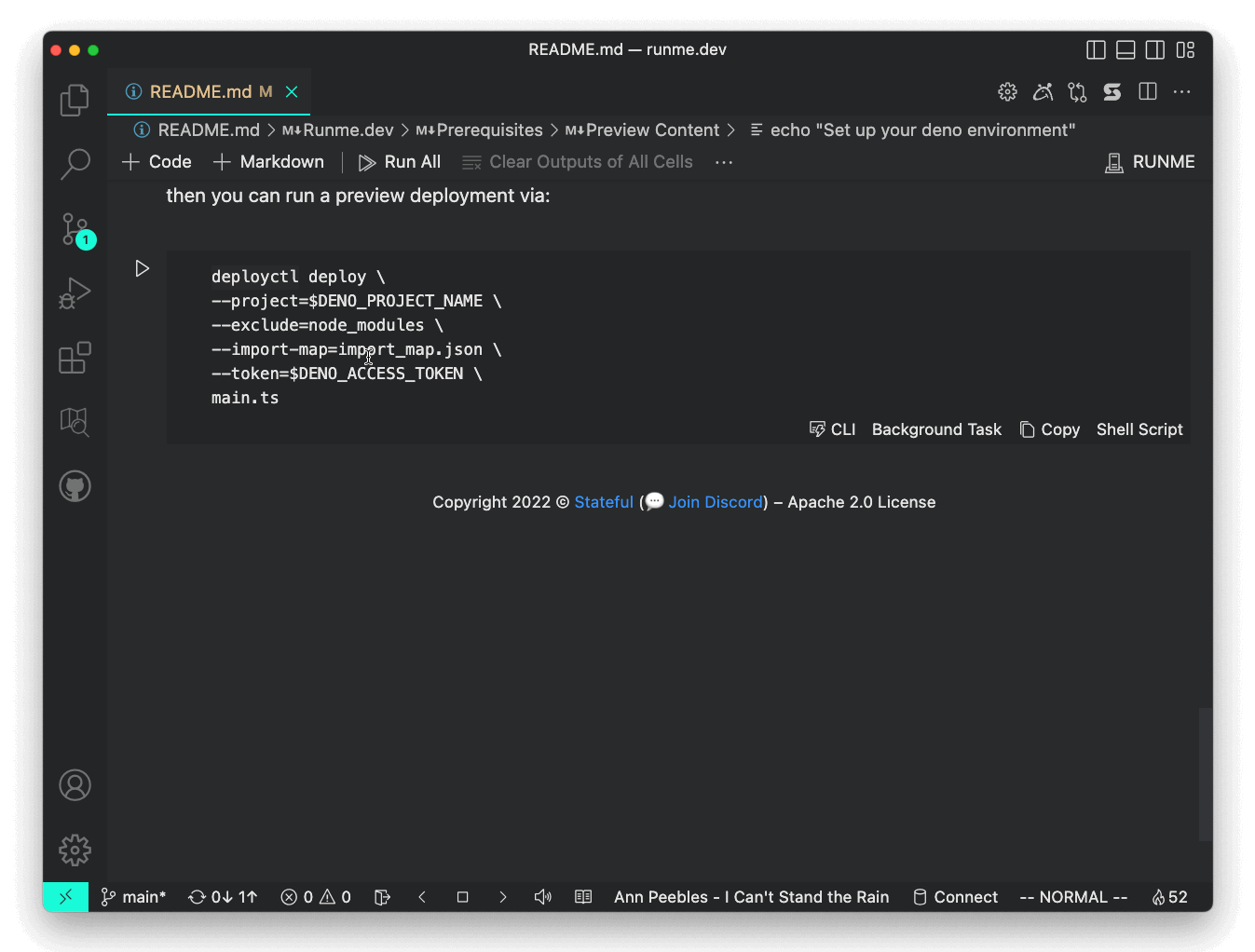 Run your README.md in VS Code • RUNME